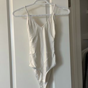 White V-Neck Bodysuit